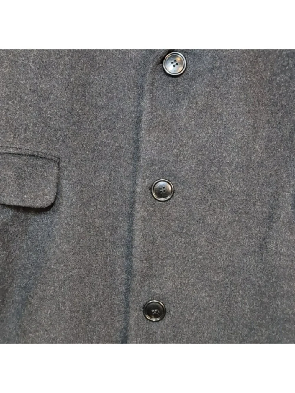 Vintage S. Cohen Wool Cashmere Overcoat Mens 42 Charcoal Gray Single Breasted